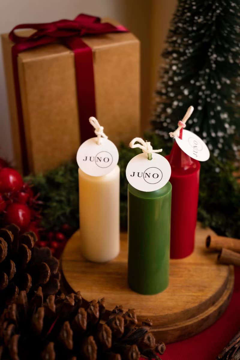 【訂製】聖誕節柱狀香氛蠟燭禮盒・手作蠟燭/JUNO Candle