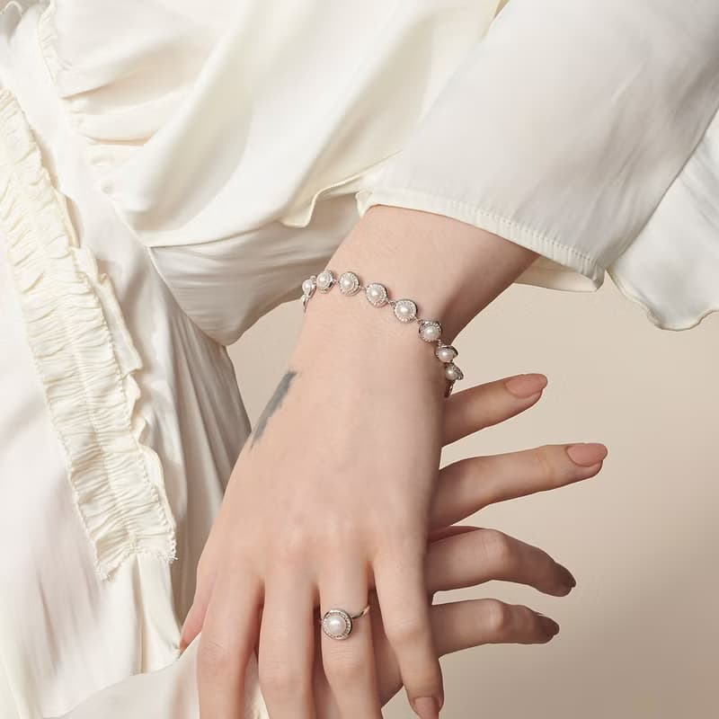閃耀霓光珍珠手鍊 (共兩色)