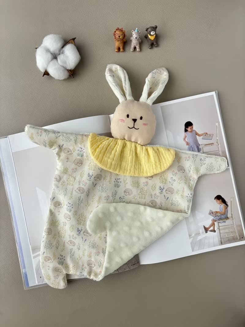 兔寶寶安撫巾   幸福小刺蝟 嬰兒彌月禮 新生兒禮