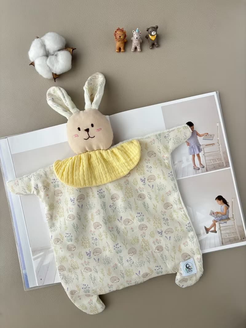 兔寶寶安撫巾   幸福小刺蝟 嬰兒彌月禮 新生兒禮