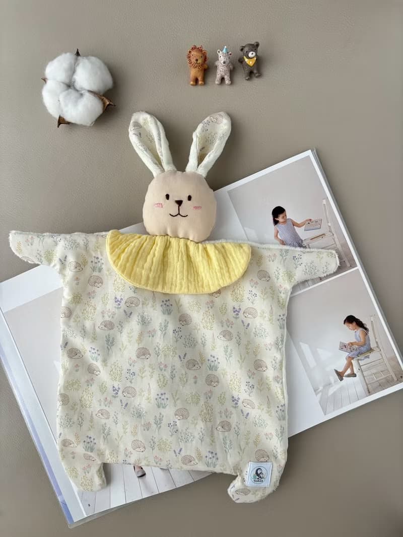 兔寶寶安撫巾   幸福小刺蝟 嬰兒彌月禮 新生兒禮