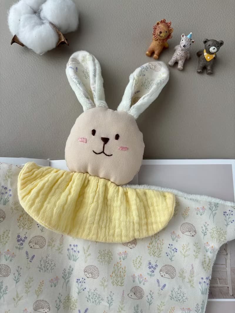 兔寶寶安撫巾   幸福小刺蝟 嬰兒彌月禮 新生兒禮