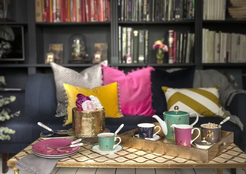 Sara Miller Chelsea愛情鳥系列-280ML深灰塘罐禮盒