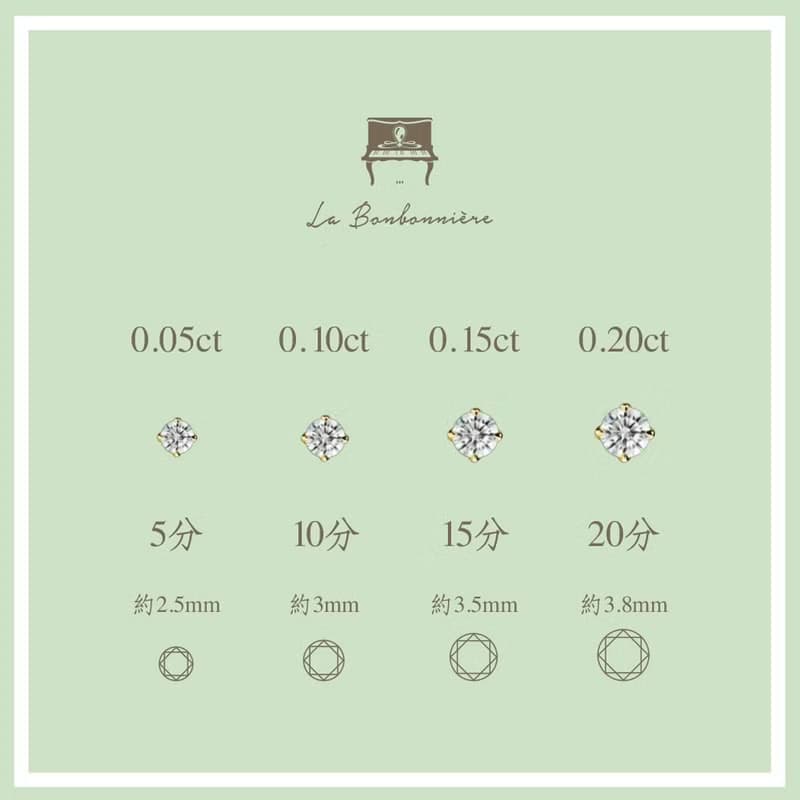 Crown | 0.05ct 皇冠經典四爪鑲 八心八箭 貼耳鑽石18K耳環