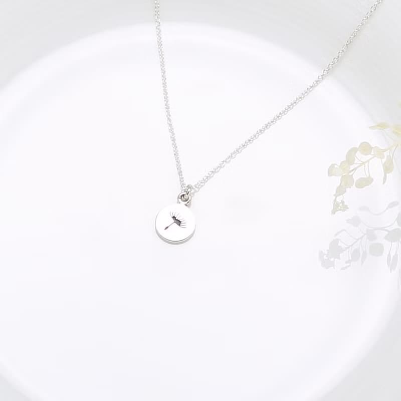 【Angel & Me】蒲公英 10月 誕生花 s925 純銀項鍊 生日禮物