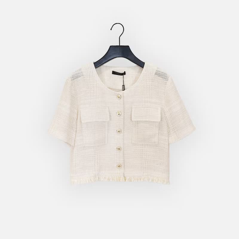 【MEDUSA】小香風流蘇套裝上衣(M-XL) | 小香風外套 夏季呢布