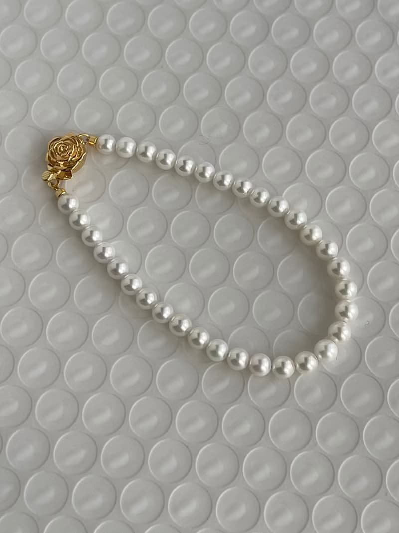 日本直送 4.5mm Akoya珍珠手鍊 串珠手鍊 天然海水珍珠 純銀釦