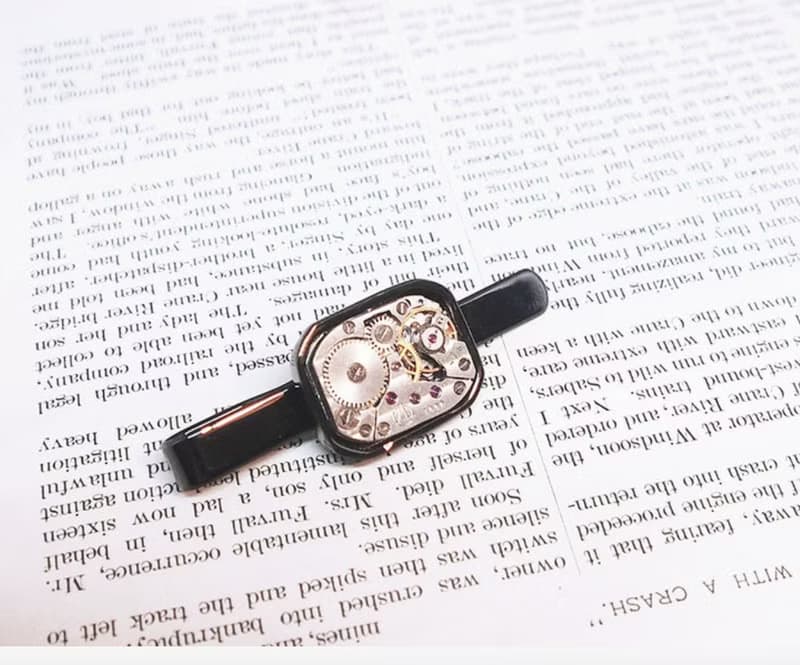 Steampunk蒸汽龐克風格 1960 機芯領帶夾BK