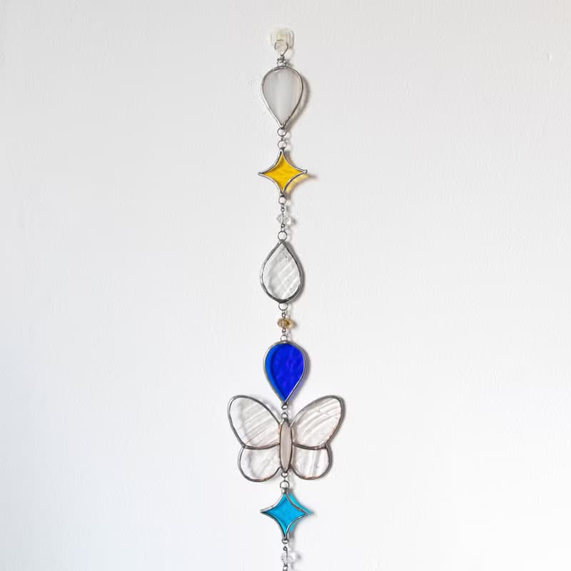 Stained glass garland, Home decor, Housewarming gift, Wall decor