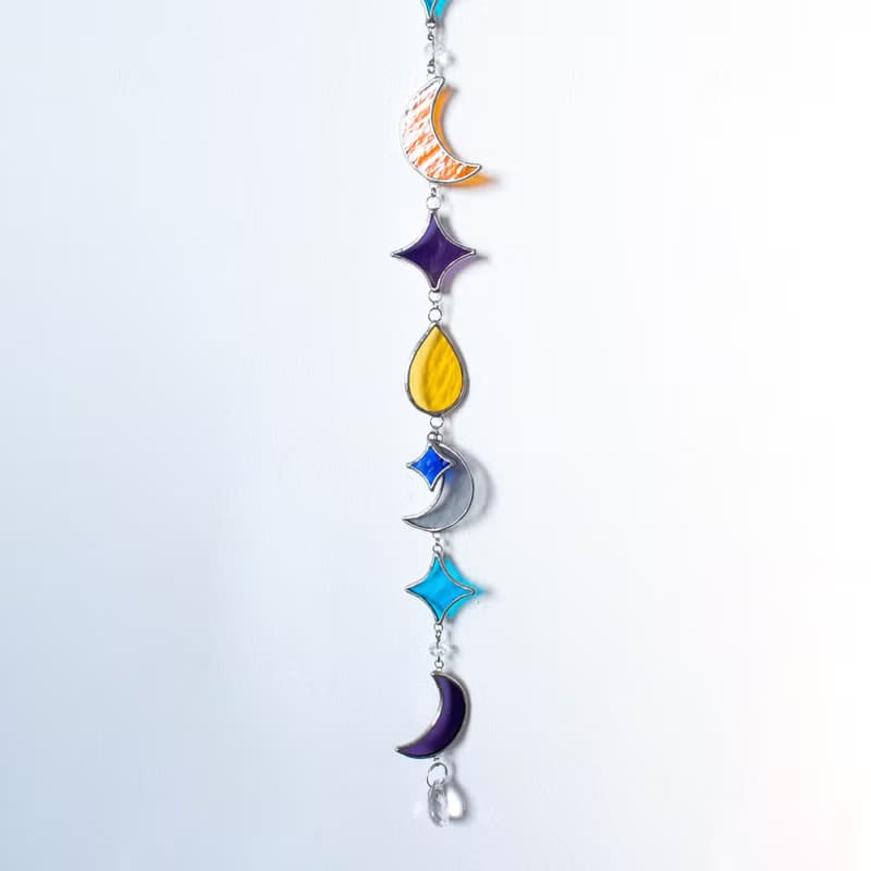 Stained glass garland, Home decor, Housewarming gift, Wall decor