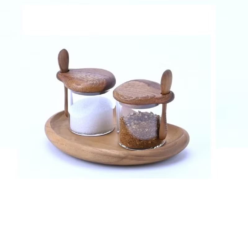 泰國人手製 CHABATREE BLANCHE 香料及調味罌(附匙)