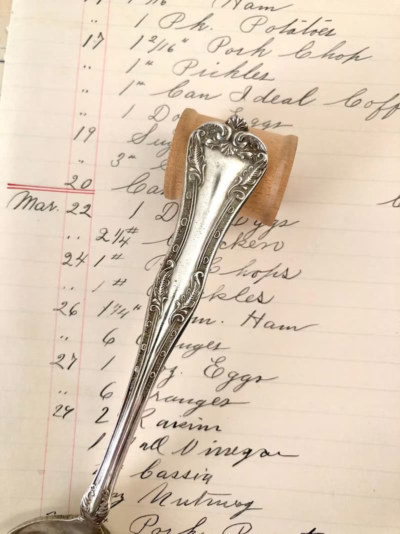 百年古董 1908年美國National Imperial Plate鍍銀圓湯匙