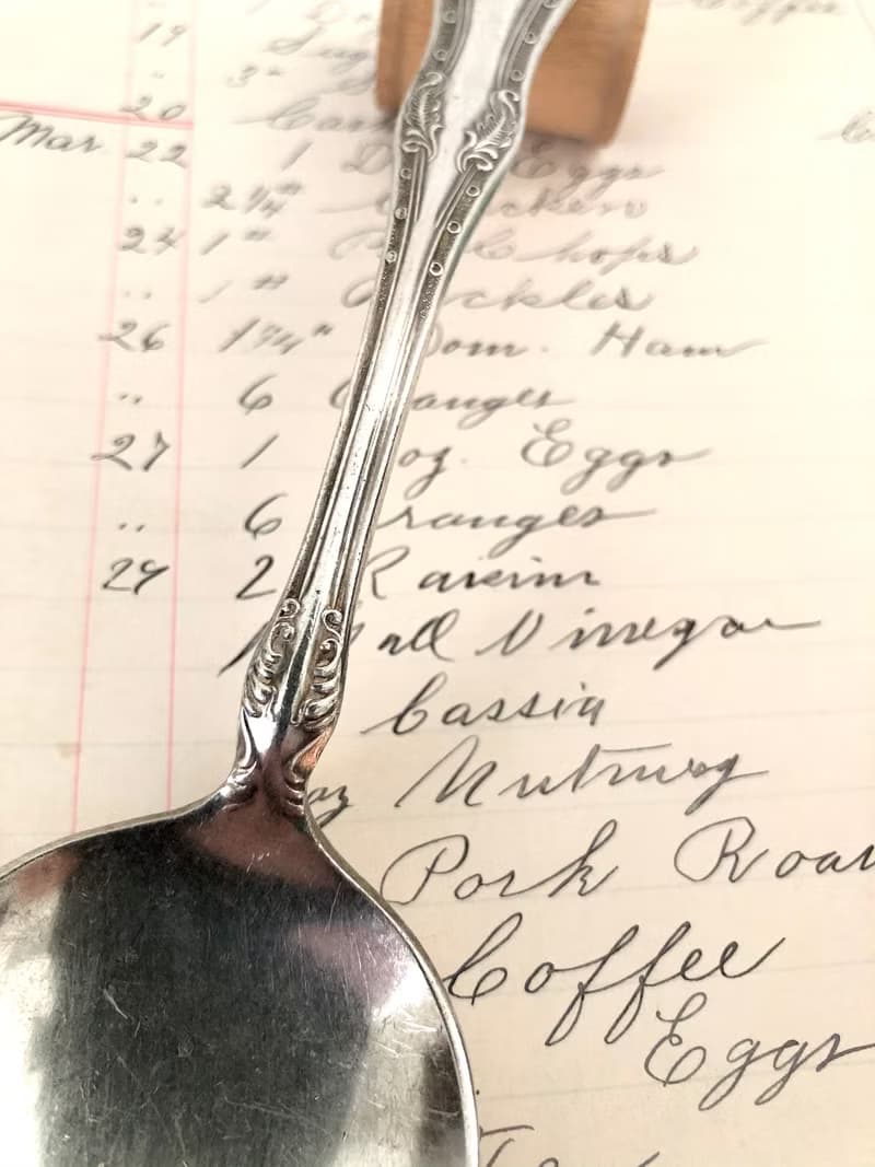 百年古董 1908年美國National Imperial Plate鍍銀圓湯匙