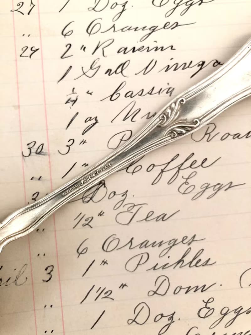 百年古董 1908年美國National Imperial Plate鍍銀圓湯匙