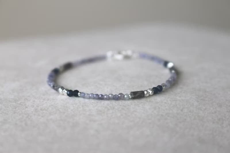 手鍊 坦桑石 9月誕生石 藍寶石 - 上升 -