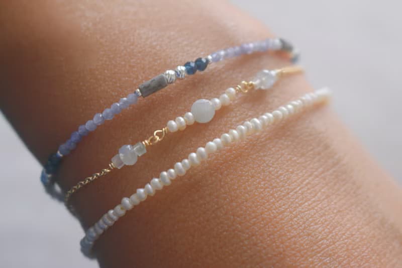 手鍊 坦桑石 9月誕生石 藍寶石 - 上升 -