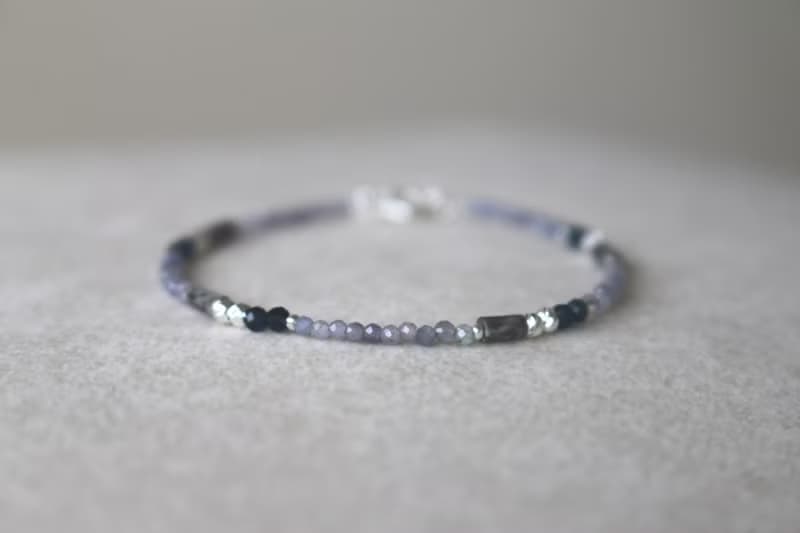 手鍊 坦桑石 9月誕生石 藍寶石 - 上升 -