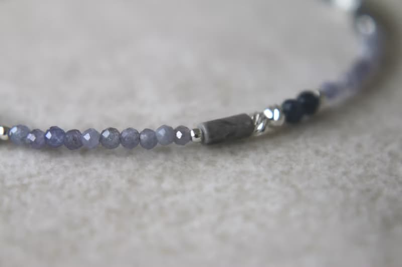 手鍊 坦桑石 9月誕生石 藍寶石 - 上升 -