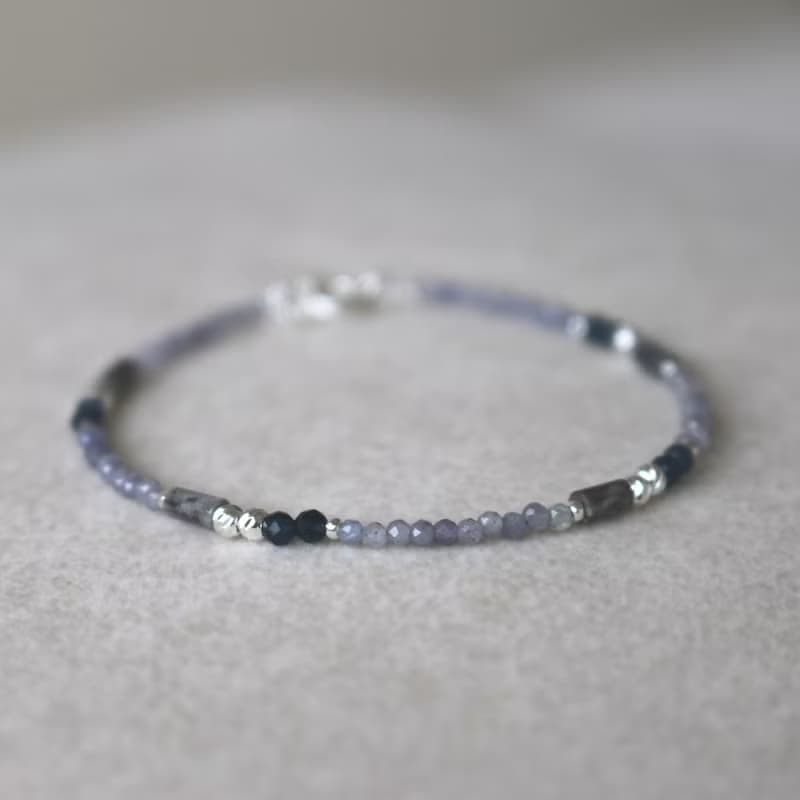 手鍊 坦桑石 9月誕生石 藍寶石 - 上升 -