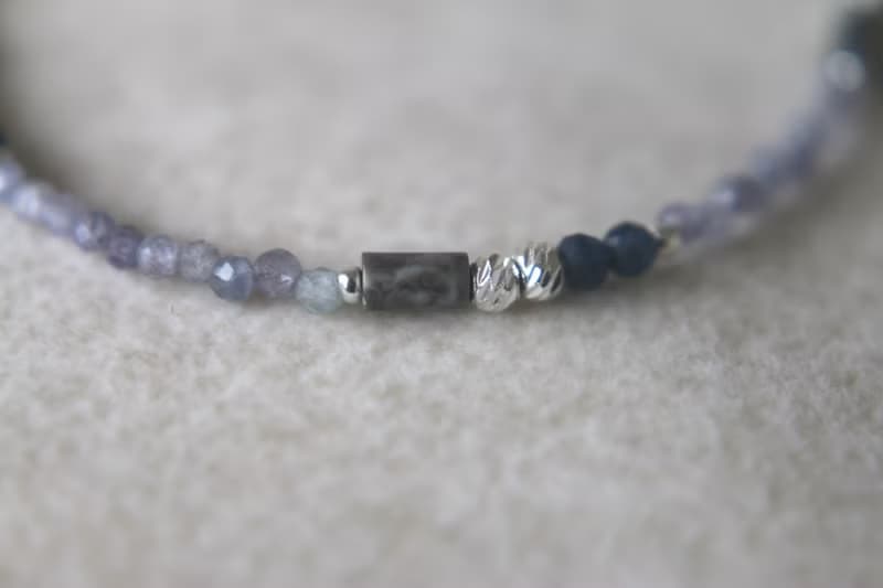 手鍊 坦桑石 9月誕生石 藍寶石 - 上升 -