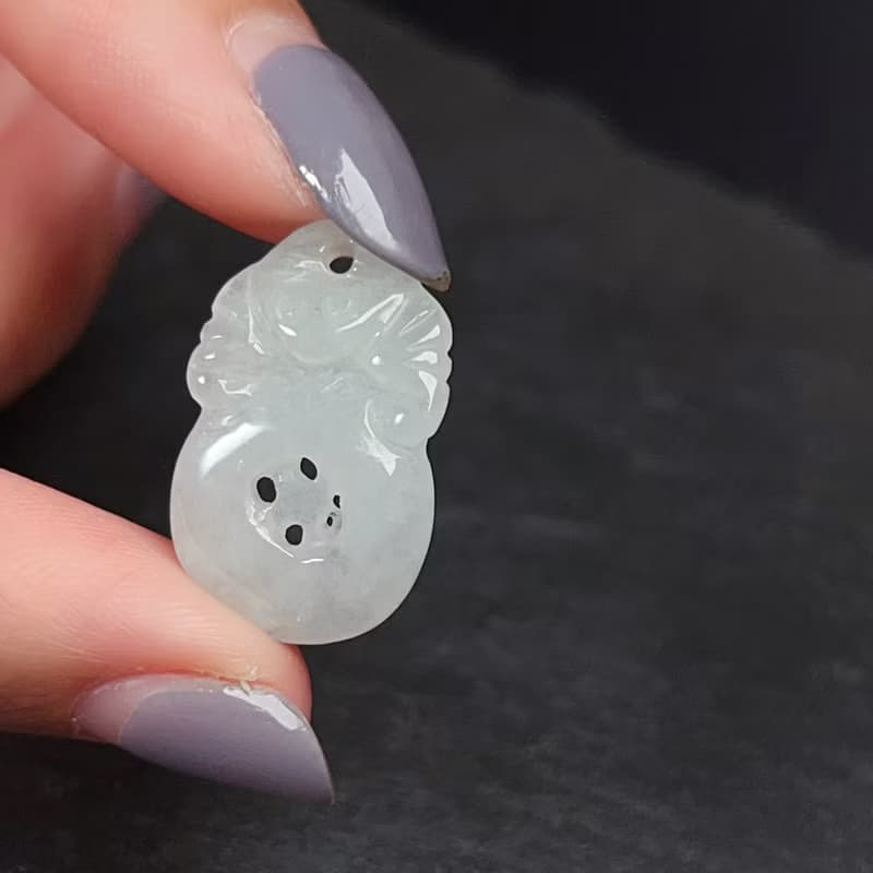 【福在眼前】冰種翡翠福貝項鍊 | 天然緬甸玉A貨翡翠 | 送禮