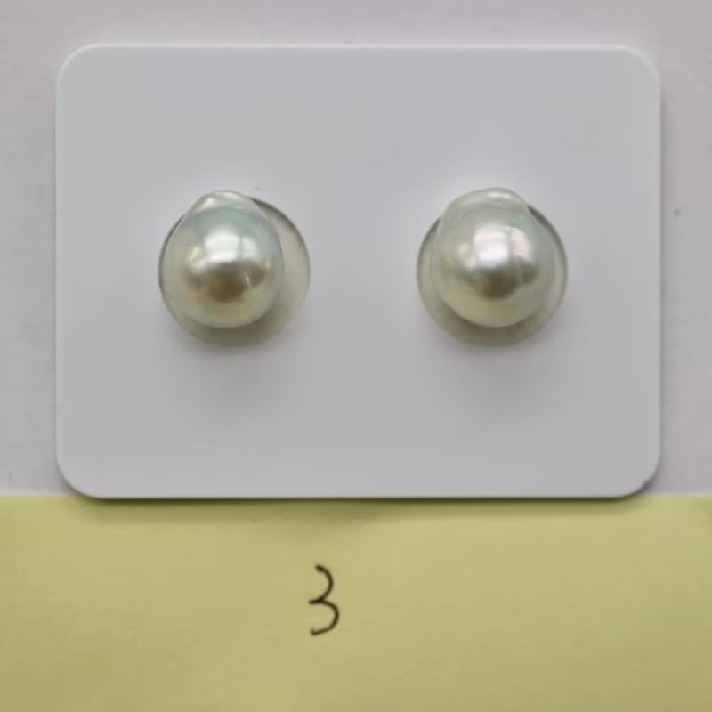 日本直送 數量限定 7.5mm天然色巴洛克形Akoya珍珠耳環 耳釘 耳飾