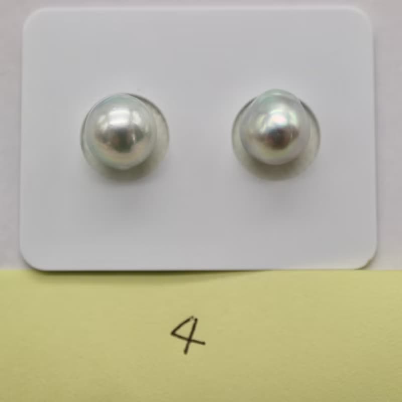 日本直送 數量限定 7.5mm天然色巴洛克形Akoya珍珠耳環 耳釘 耳飾