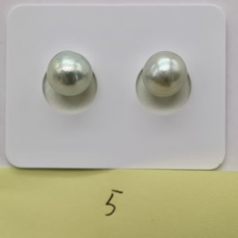 日本直送 數量限定 7.5mm天然色巴洛克形Akoya珍珠耳環 耳釘 耳飾