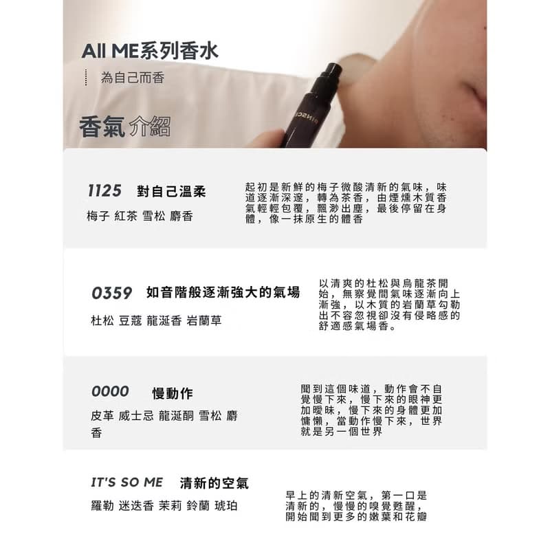 IT'S SO ME  早上的清新空氣 ALLME香水系列