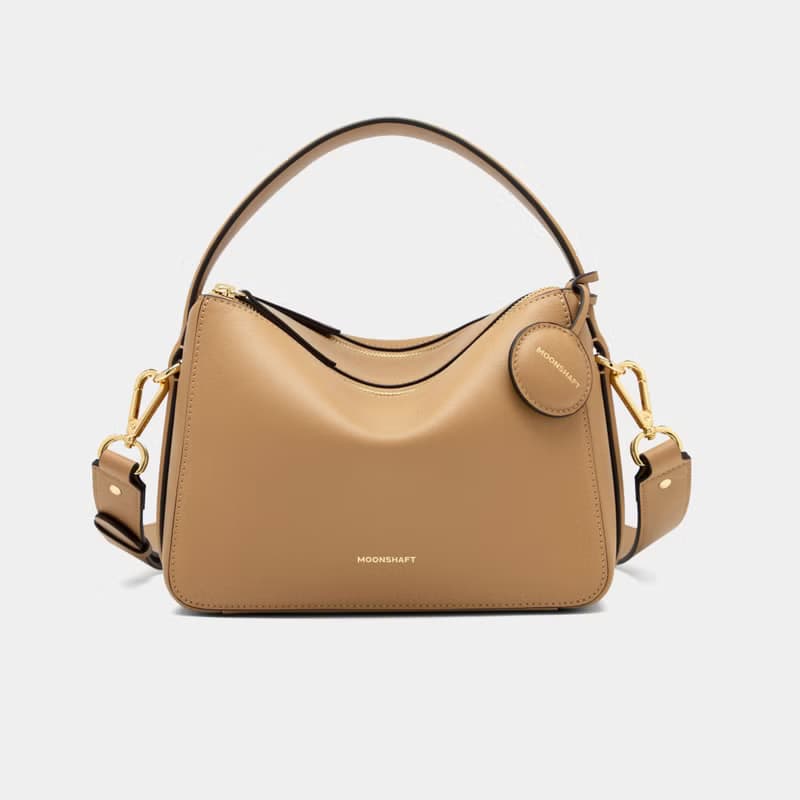 Moonshaft 月軸 Double Zip 納帕小牛皮袋 24 真皮 手提包 斜揹