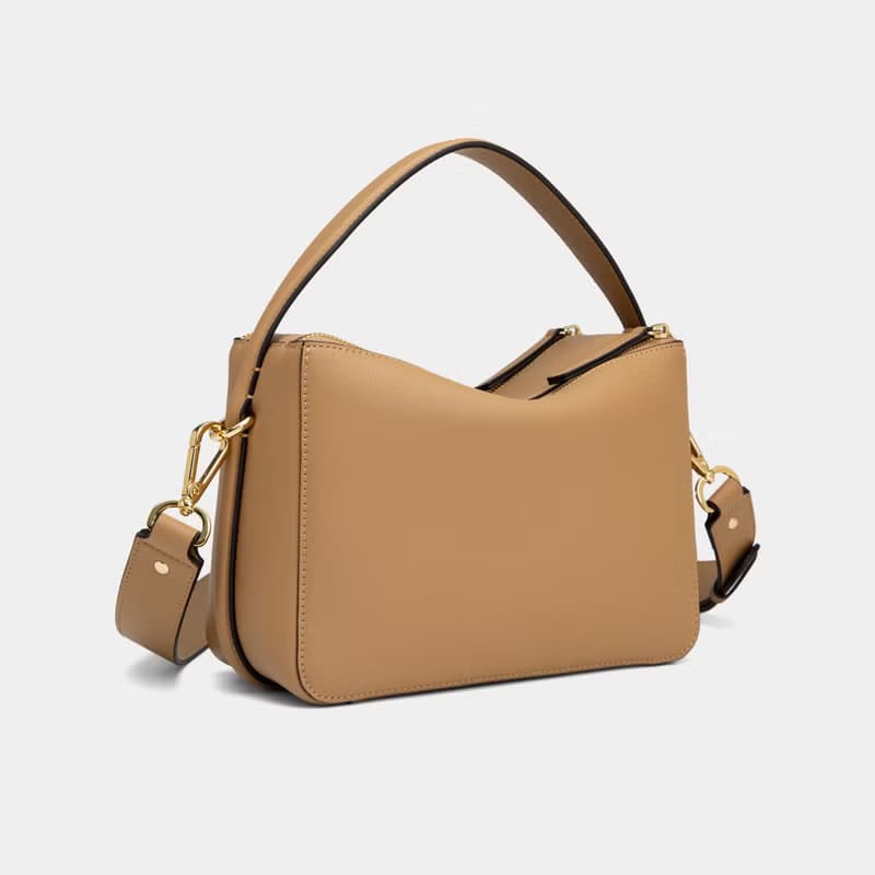 Moonshaft 月軸 Double Zip 納帕小牛皮袋 24 真皮 手提包 斜揹