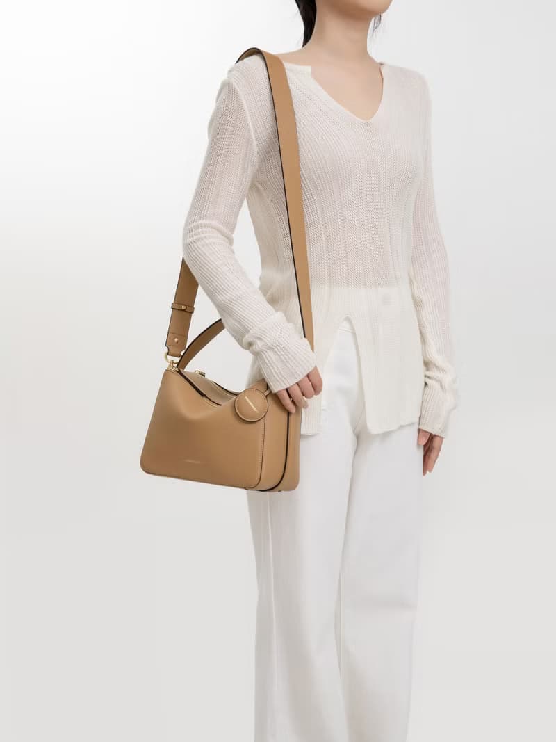 Moonshaft 月軸 Double Zip 納帕小牛皮袋 24 真皮 手提包 斜揹