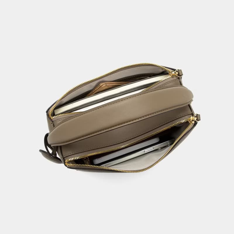 Moonshaft 月軸 Double Zip 納帕小牛皮袋 24 真皮 手提包 斜揹