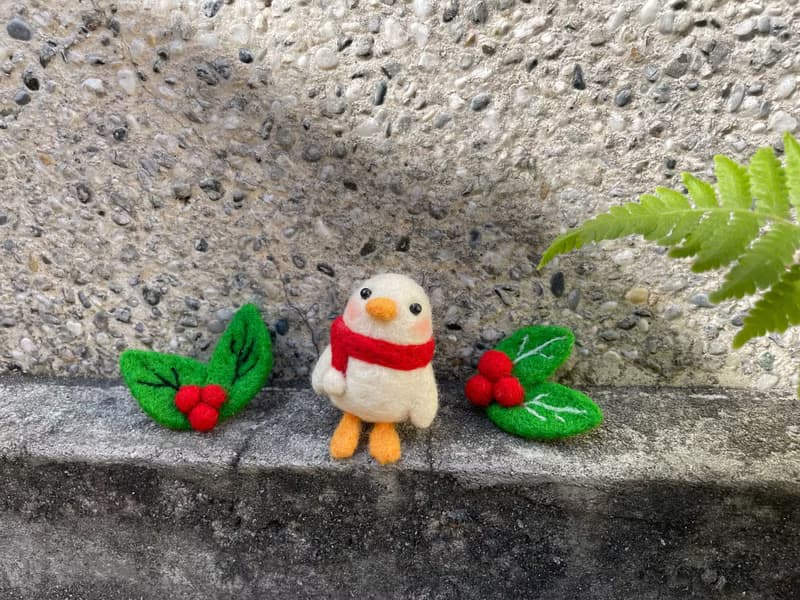 聖誕節 聖誕紅 圍巾 科爾鴨