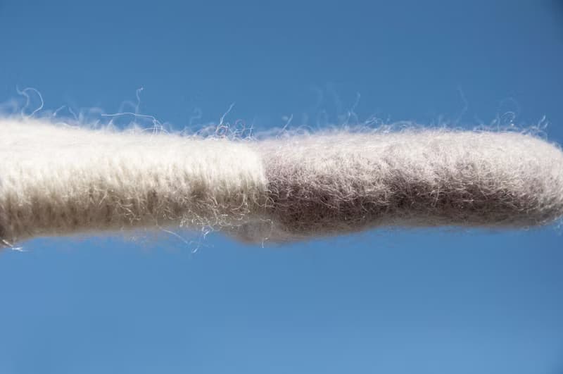 純羊毛氈隔熱手套/廚房用品/羊毛氈保溫手套/阻熱手套-淺灰色白色