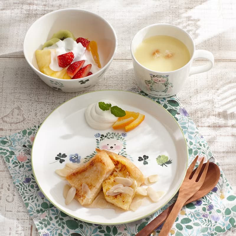 日本NARUMI Anna Emilia 美聲藍雀骨瓷杯碗盤-3入