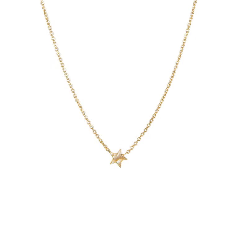 Mini Star Silver Necklace 星星手工敲製純銀項鍊(純銀/鍍18K金)