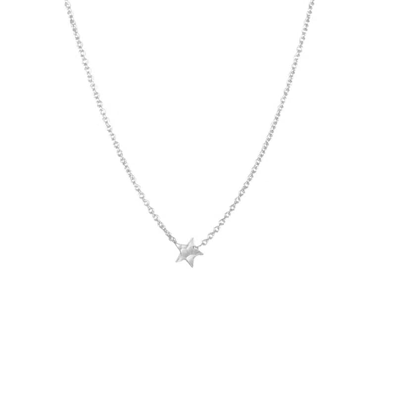 Mini Star Silver Necklace 星星手工敲製純銀項鍊(純銀/鍍18K金)