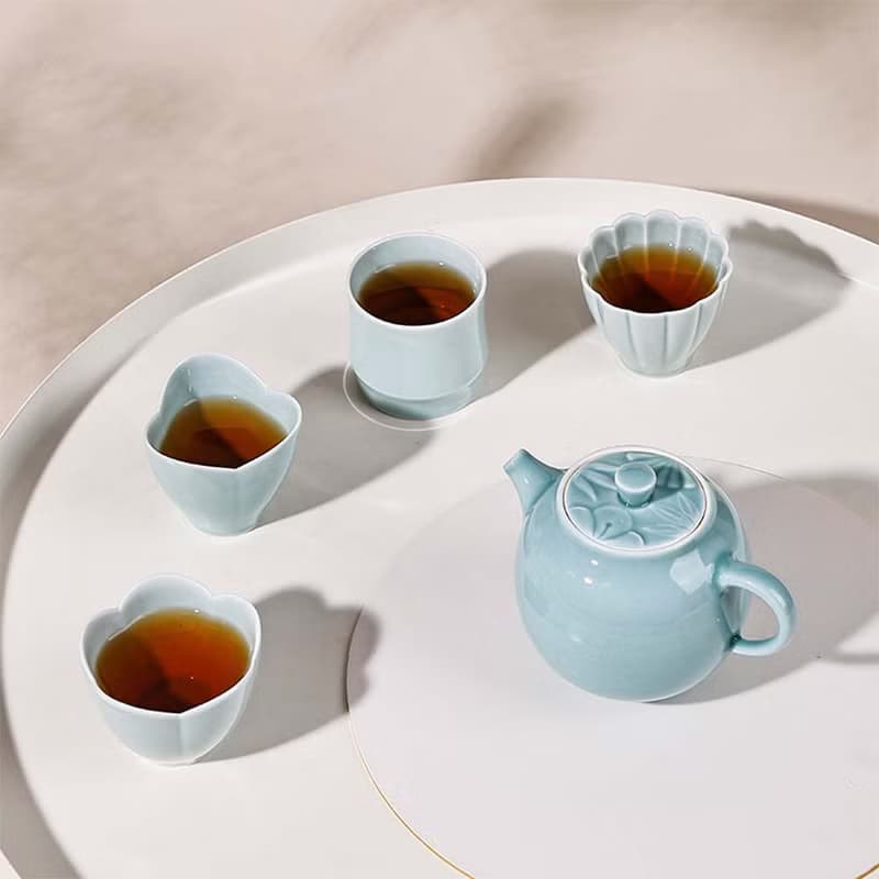 知君子 純手工茶杯一壺四杯創意品茗杯辦公泡茶杯家用茶具創意禮