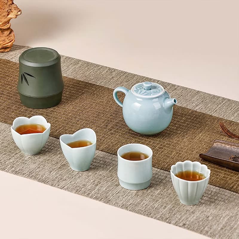 知君子 純手工茶杯一壺四杯創意品茗杯辦公泡茶杯家用茶具創意禮