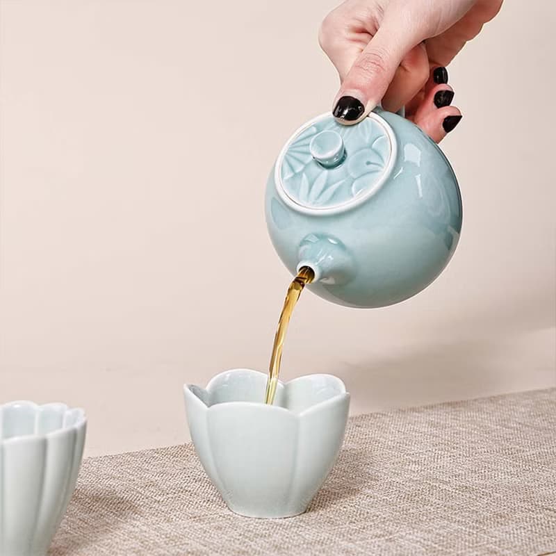 知君子 純手工茶杯一壺四杯創意品茗杯辦公泡茶杯家用茶具創意禮