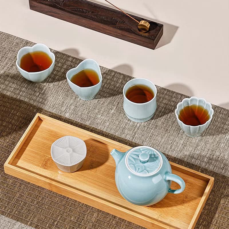 知君子 純手工茶杯一壺四杯創意品茗杯辦公泡茶杯家用茶具創意禮