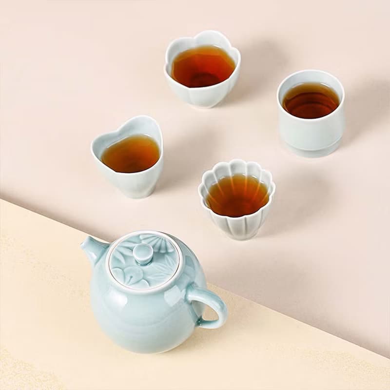 知君子 純手工茶杯一壺四杯創意品茗杯辦公泡茶杯家用茶具創意禮