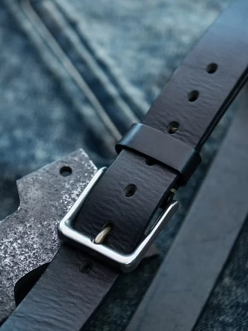 復古男腰帶 3.8寬 植鞣牛皮不鏽鋼針扣皮帶