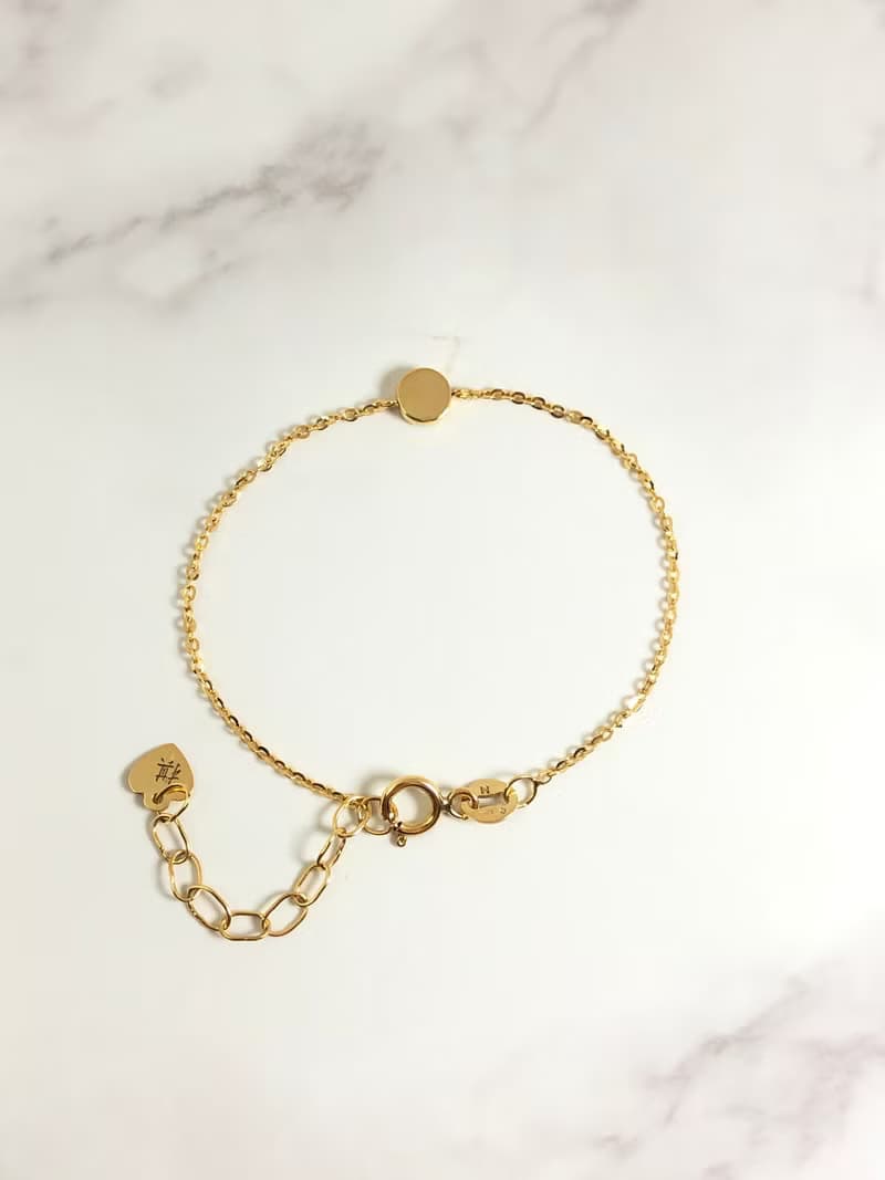 微笑好心情 手工笑臉K金手鍊