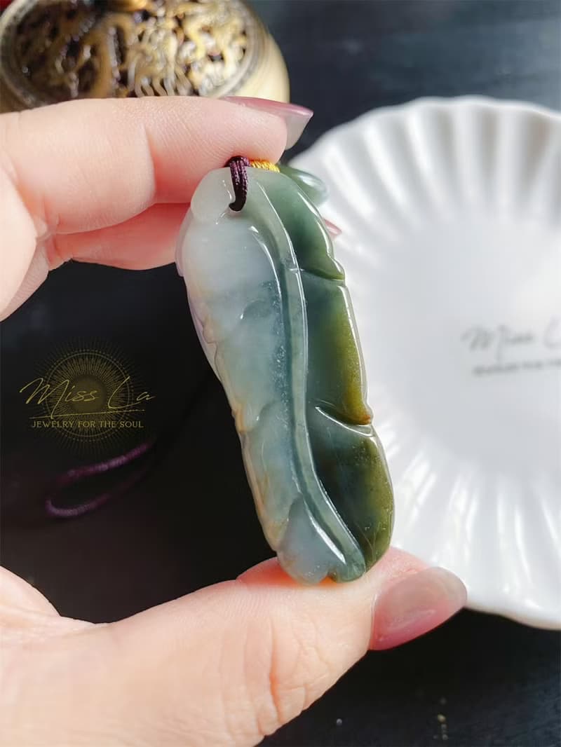 天然緬甸玉 翡翠 螭龍 平安扣 如意 一葉致富 發財 包掛 禮物