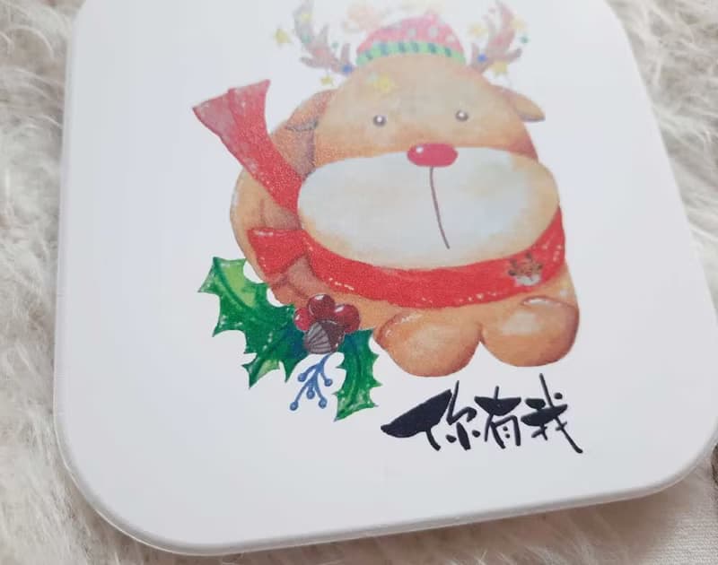 有現貨-麋鹿陶瓷杯墊珪藻土杯墊-水彩插畫杯墊-代客寫字-聖誕禮物
