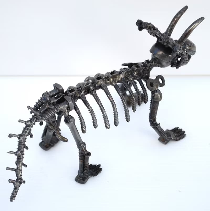 Triceratops Dinosaur Metal Sculpture, Gift For Anniversary, Wow gift for Son