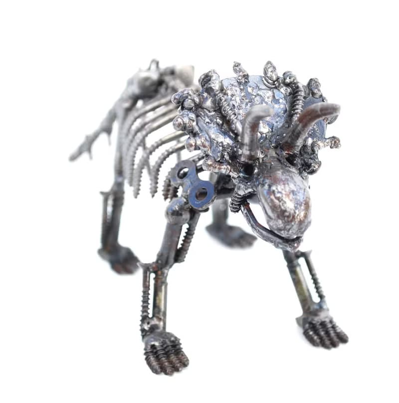 Triceratops Dinosaur Metal Sculpture, Gift For Anniversary, Wow gift for Son