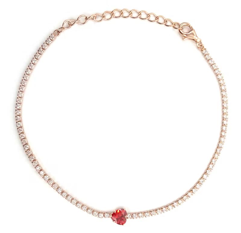 日月星辰多功能皮帶手錶配心形純銀鋯石手鏈套裝